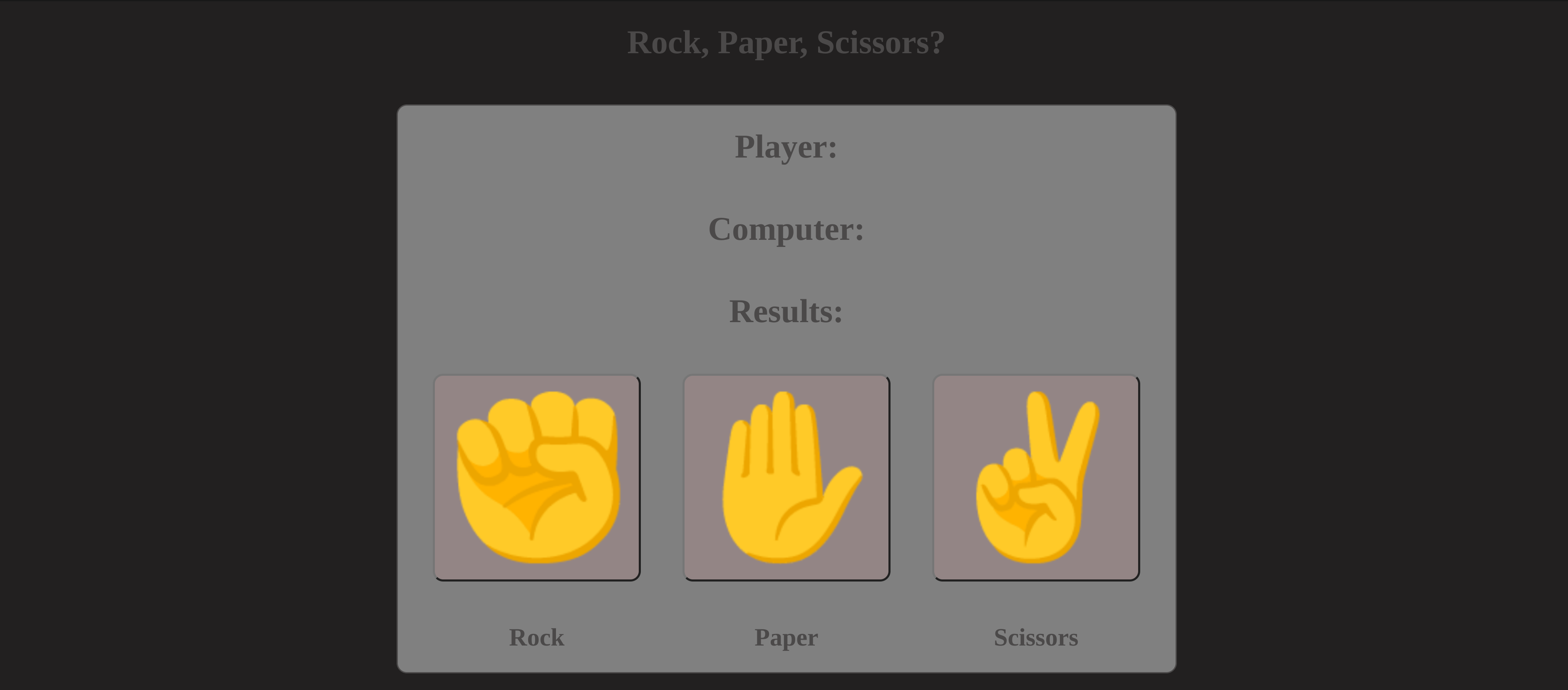 ScreenShot of RPS project